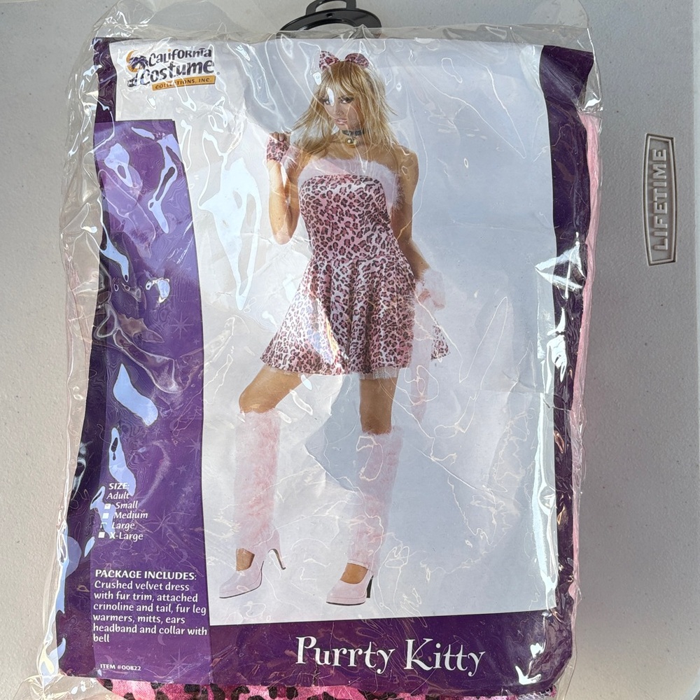 Brand new California Costumes Pink Leopard Purrty Kitty Outfit with Accessories